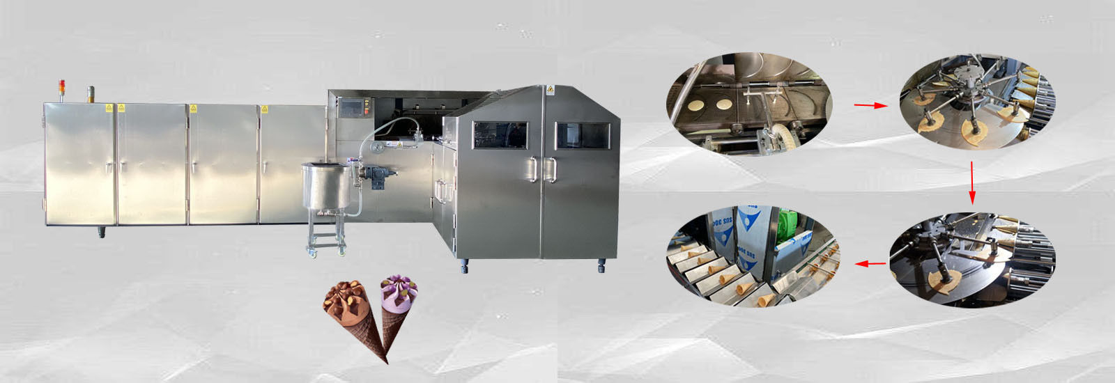 qualidade máquina do cozimento do cone de gelado Fábrica