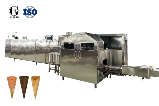 Máquina de cozimento de cones de açúcar de design múltipla totalmente automática com controlo PLC SIEMENS/DELTA