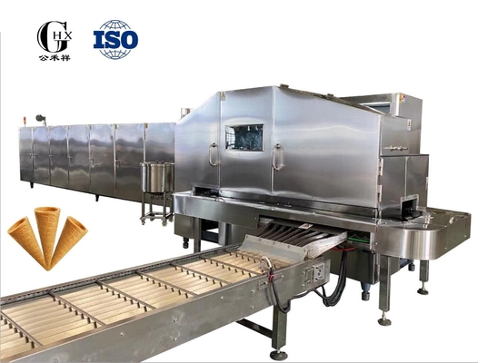 Máquina de cozimento de cone de açúcar de alta capacidade de produção com sistema de controlo PLC 10000pcs/hora