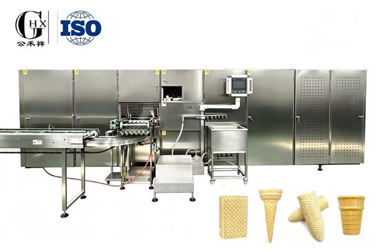 Bom preço. Máquina de fabricação de taças de waffle de alta capacidade, controlada por servo e totalmente automática on-line