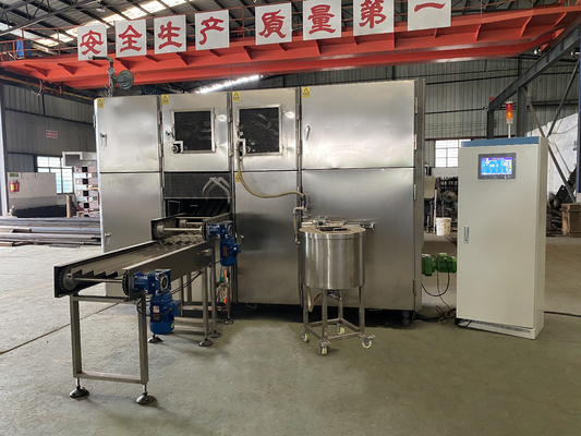 Bom preço. Cone automático completo do waffle que faz a construção de aço da máquina on-line