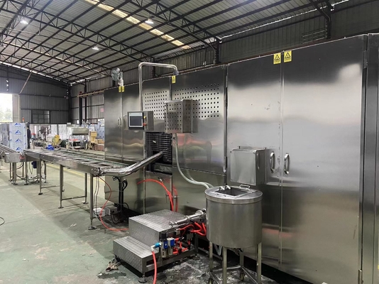 O cone do waffle de 2.25KW 12000pcs/H que faz o PLC da máquina controlou