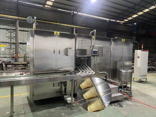 Bom preço. Máquina de cozinhar 12000 pcs/h de Wafer Cone PLC controlado on-line