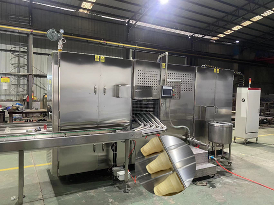 Bom preço. Manche o PLC de cozimento da máquina do cone de aço do waffle 12000pcs/H controlou on-line