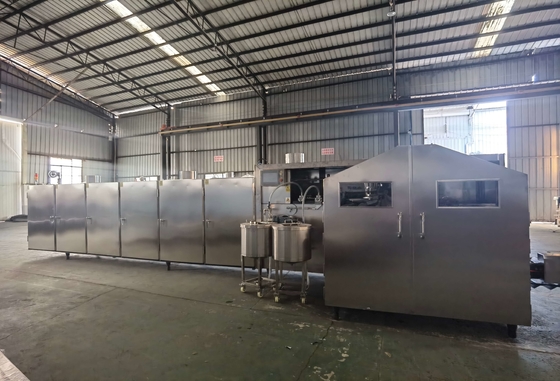 Linha de produção de cone de sorvete de aço inoxidável 3,37kw Potência 380V