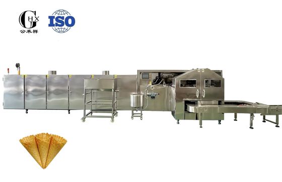 Sistema de controlo PLC SIEMENS / DELTA Máquina de cozimento de cone de sorvete Aumente a sua eficiência de produção
